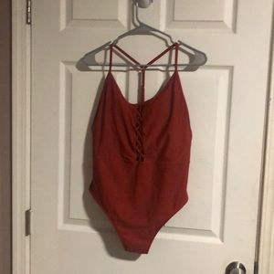 Xhilaration XL rust one piece bathing suit